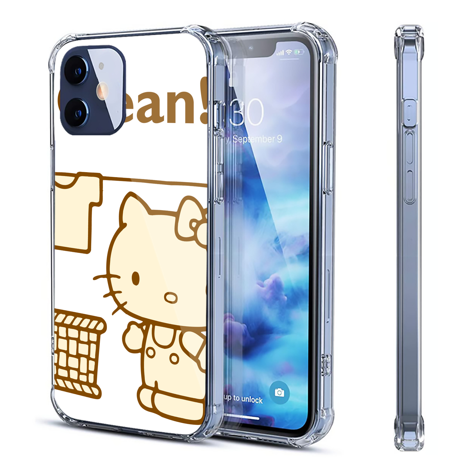 （画像用） Hello Kitty ハローキティ 【iPhone 12シリーズ対応】透明スマホケース（クリアソフトケース）